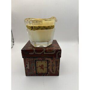 NEW RALPH LAUREN Christmas Candle Vintage Scented Lead Crystal NIB Tartan